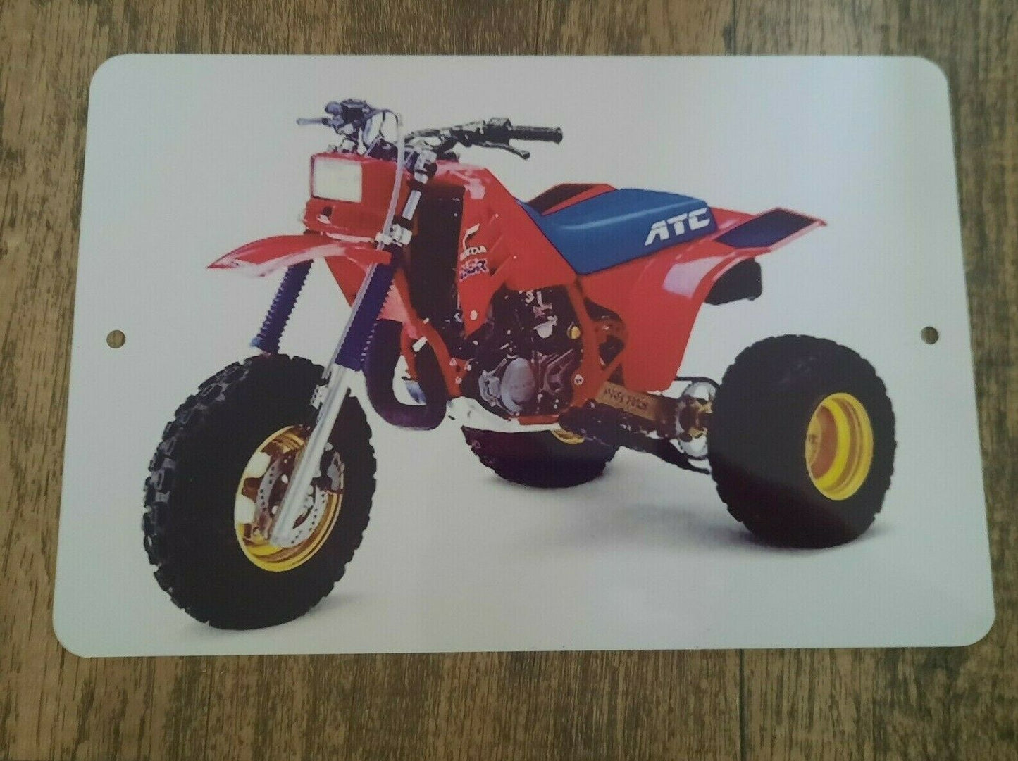 1986 ATC250R Honda 3 Wheeler 8x12 Metal Wall Sign Garage Poster
