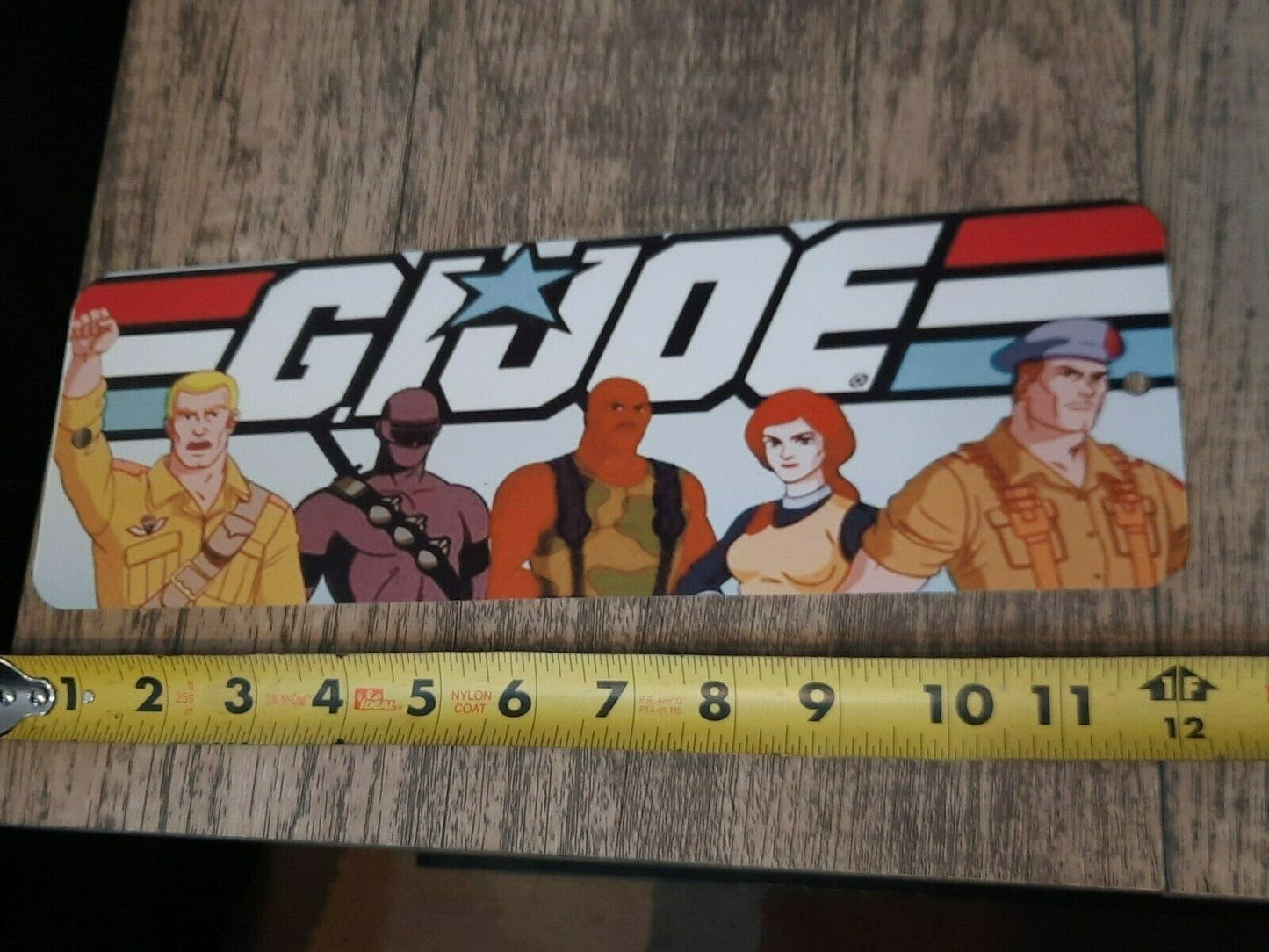 GI Joe Marquee Banner 4x12 Metal Wall Sign Retro 80s Cartoon