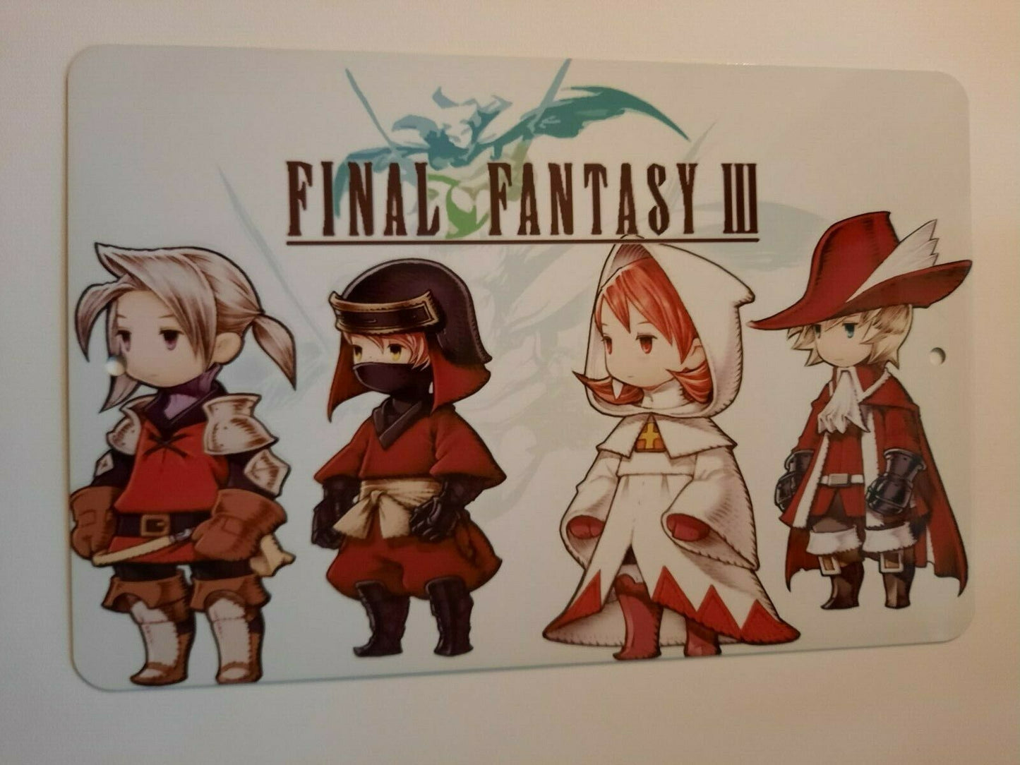 Final Fantasy 3 FFIII Video Game 8x12 Metal Wall Sign Arcade
