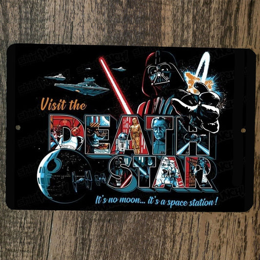 Visit the Death Star 8x12 Metal Wall Sign Star Wars