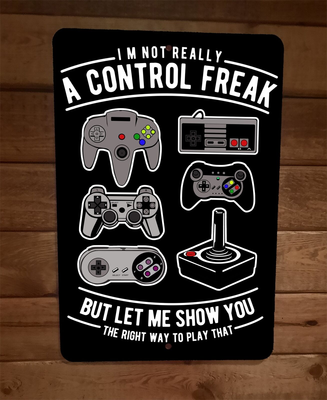 Im Not Really a Control Freak But Let Me Show You Video Game 8x12 Wall Sign