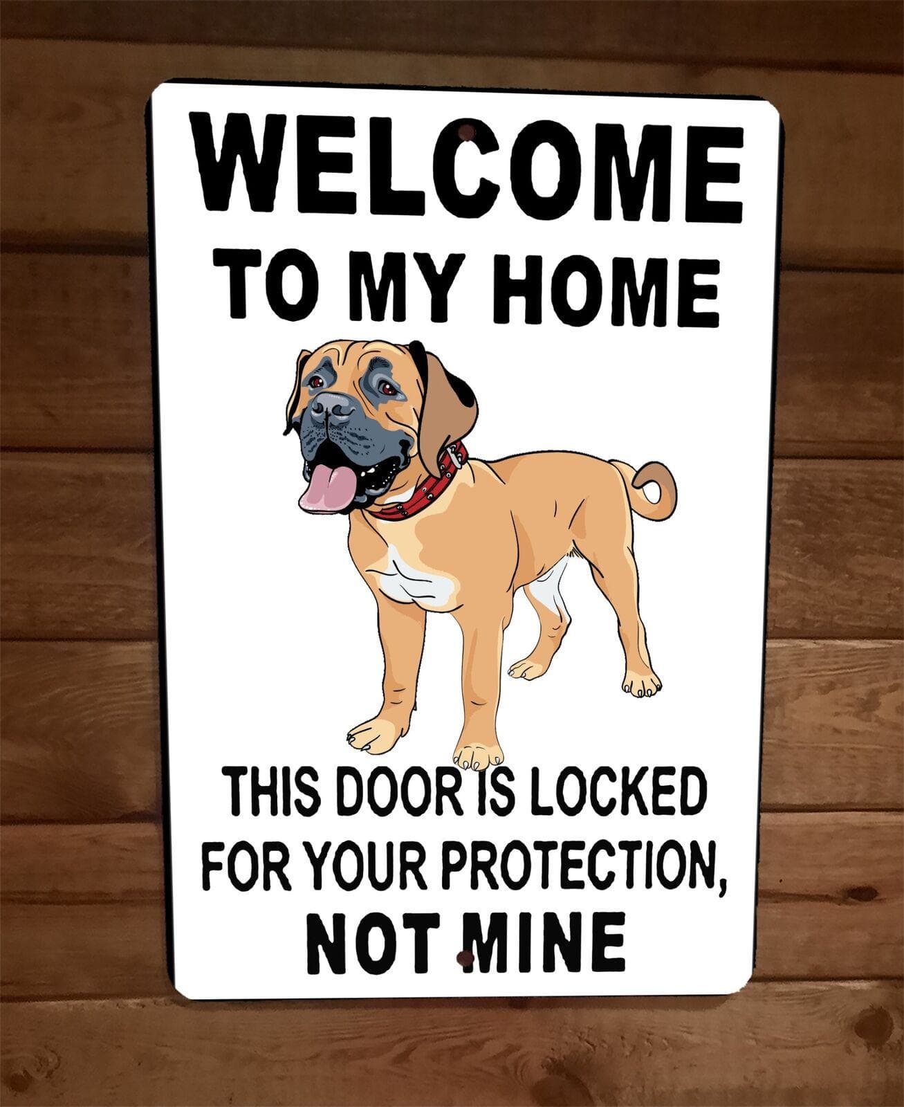 Domi Dog Signs Metal Beware Of Dog Sign – Catahoula Leopard Dog, 8x12 Inches, Pre-Drilled Holes