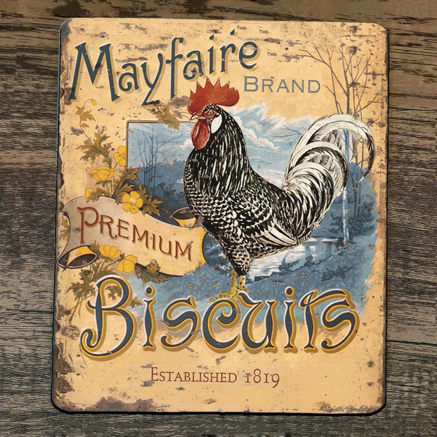Mouse Pad Mayfaire Brand Premium Biscuits Rooster 1819