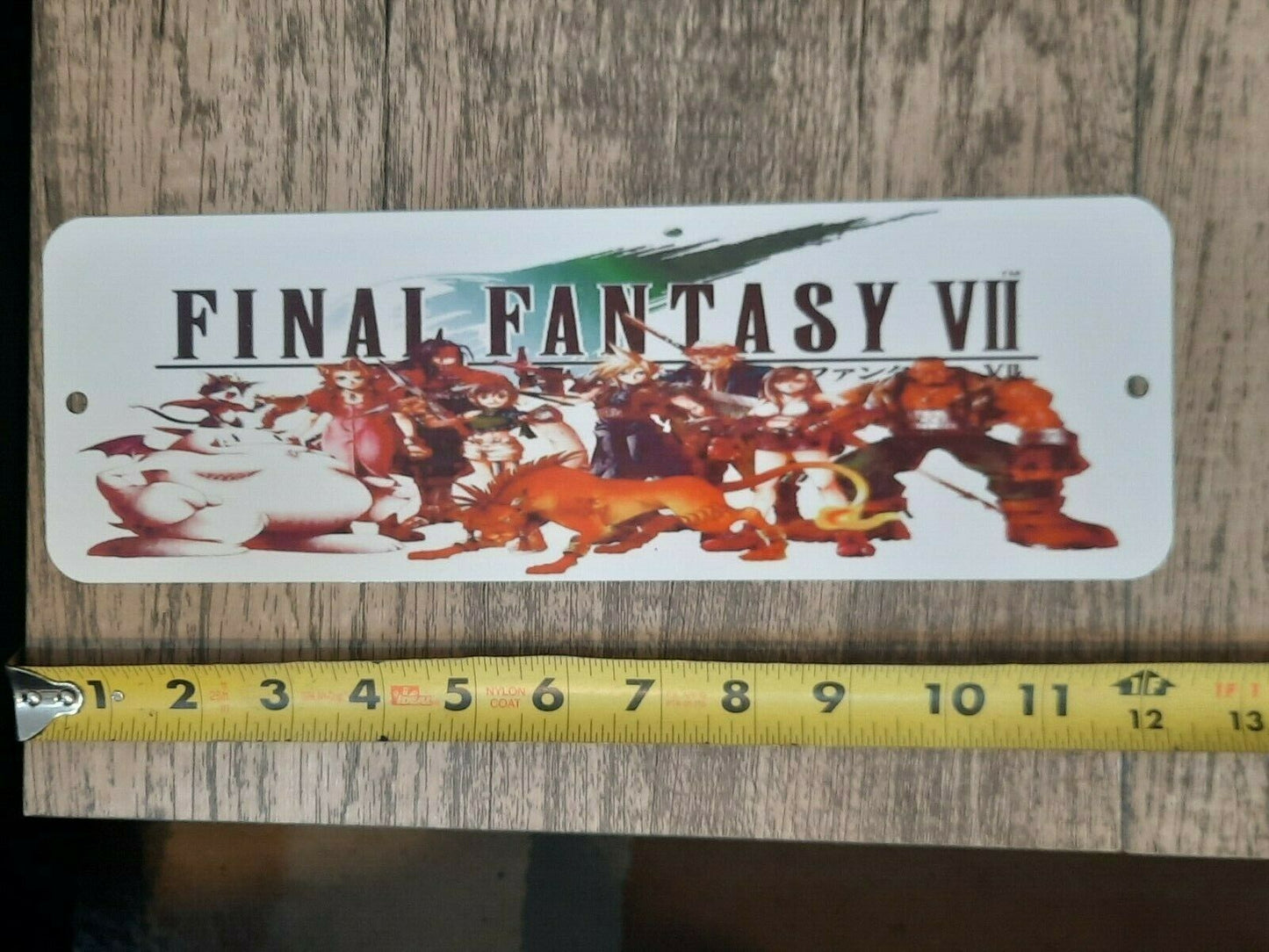 Final Fantasy 7 FFVII Classic Arcade Marquee Banner 4x12 Metal Wall Sign Video Game