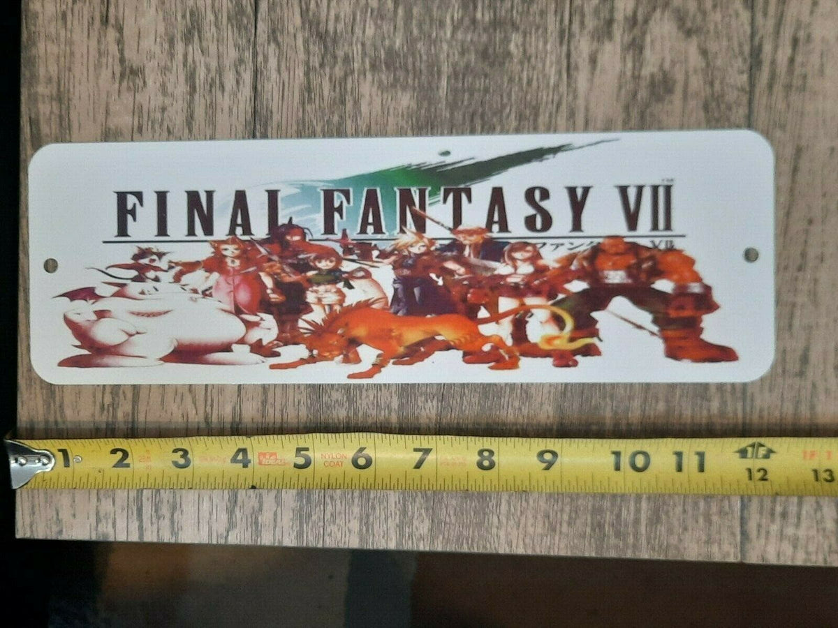 Final Fantasy 7 FFVII Classic Arcade Marquee Banner 4x12 Metal Wall Sign Video Game