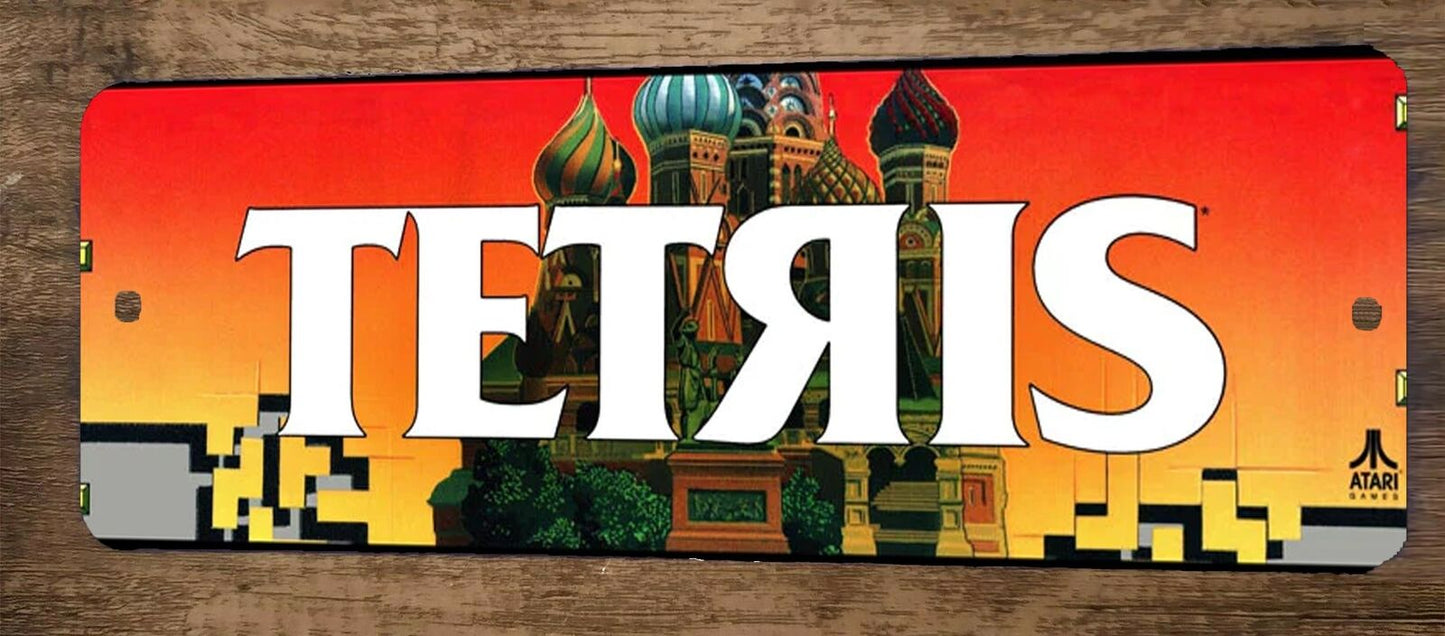 Tetris Arcade 4x12 Metal Wall Video Game Marquee Banner Sign