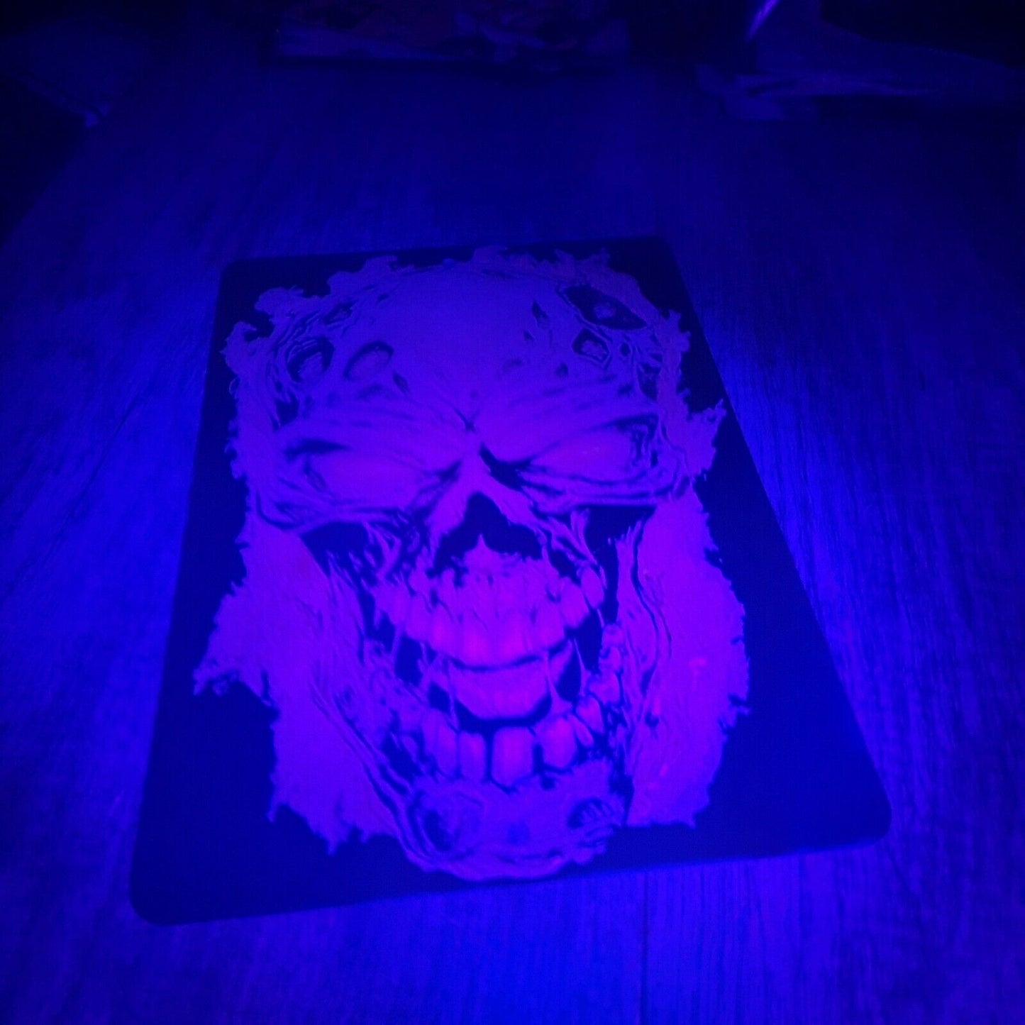 Flaming Skull Misc Poster Style 8x12 Metal Wall Sign
