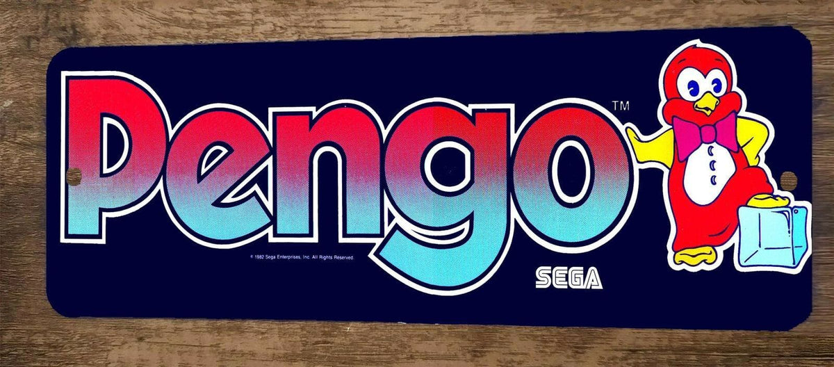 Pengo Arcade Video Game 4x12 Metal Wall Sign Marquee Banner Poster