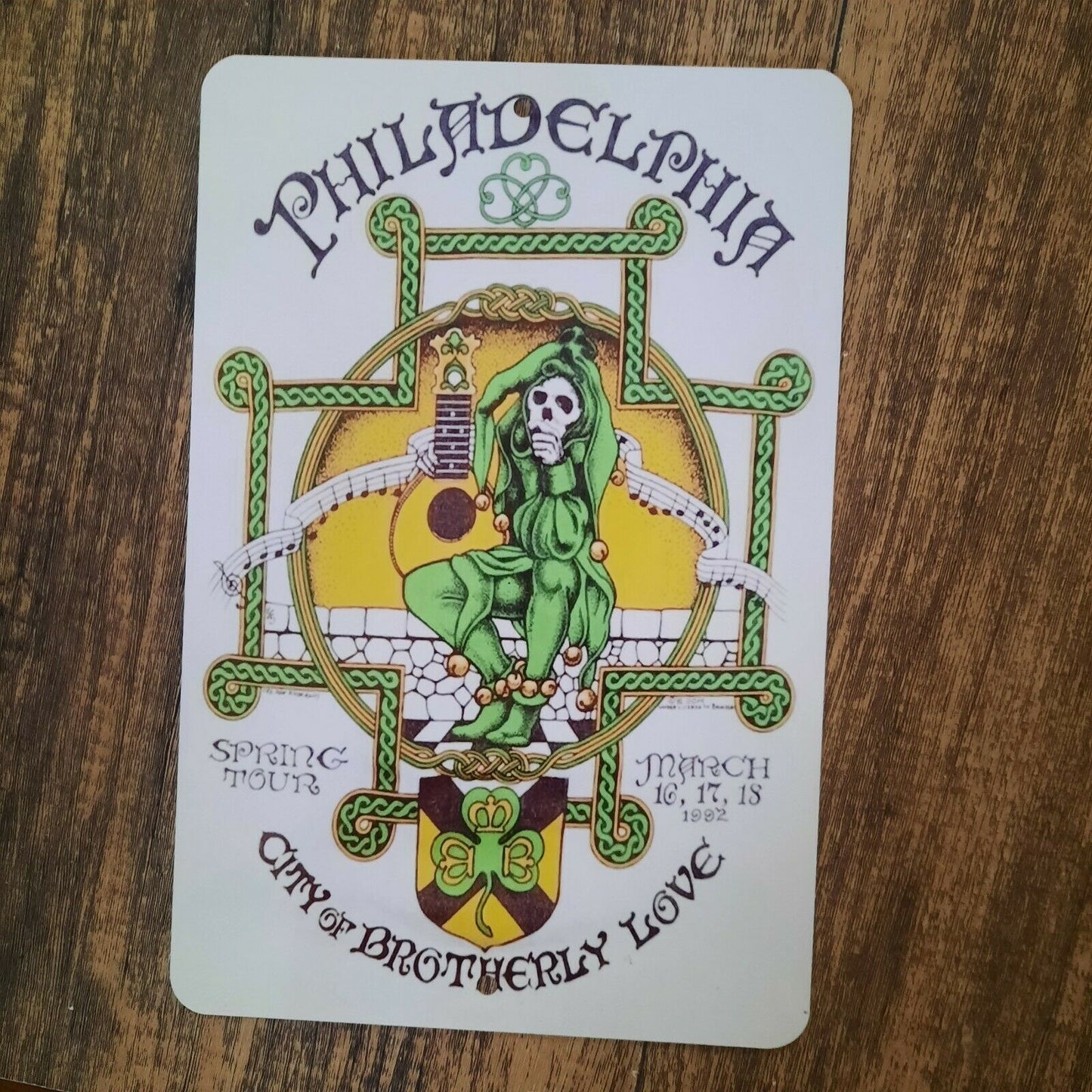 Grateful Dead Philadelphia Spring Tour 8x12 Metal Wall Sign Music