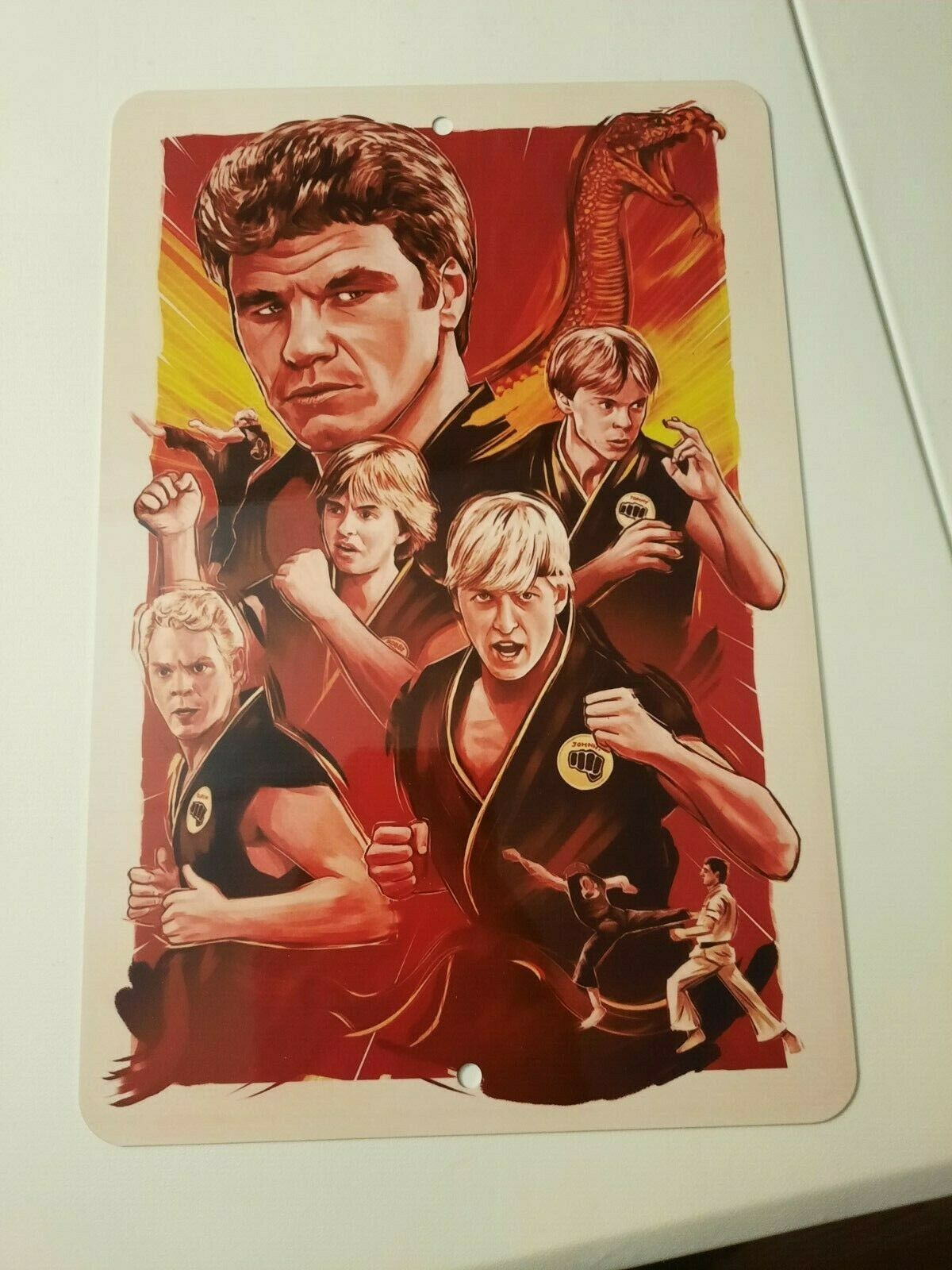 Cobra Kai Artwork Karate Kid Movie 8x12 Metal Wall Sign Martial Arts TV Show