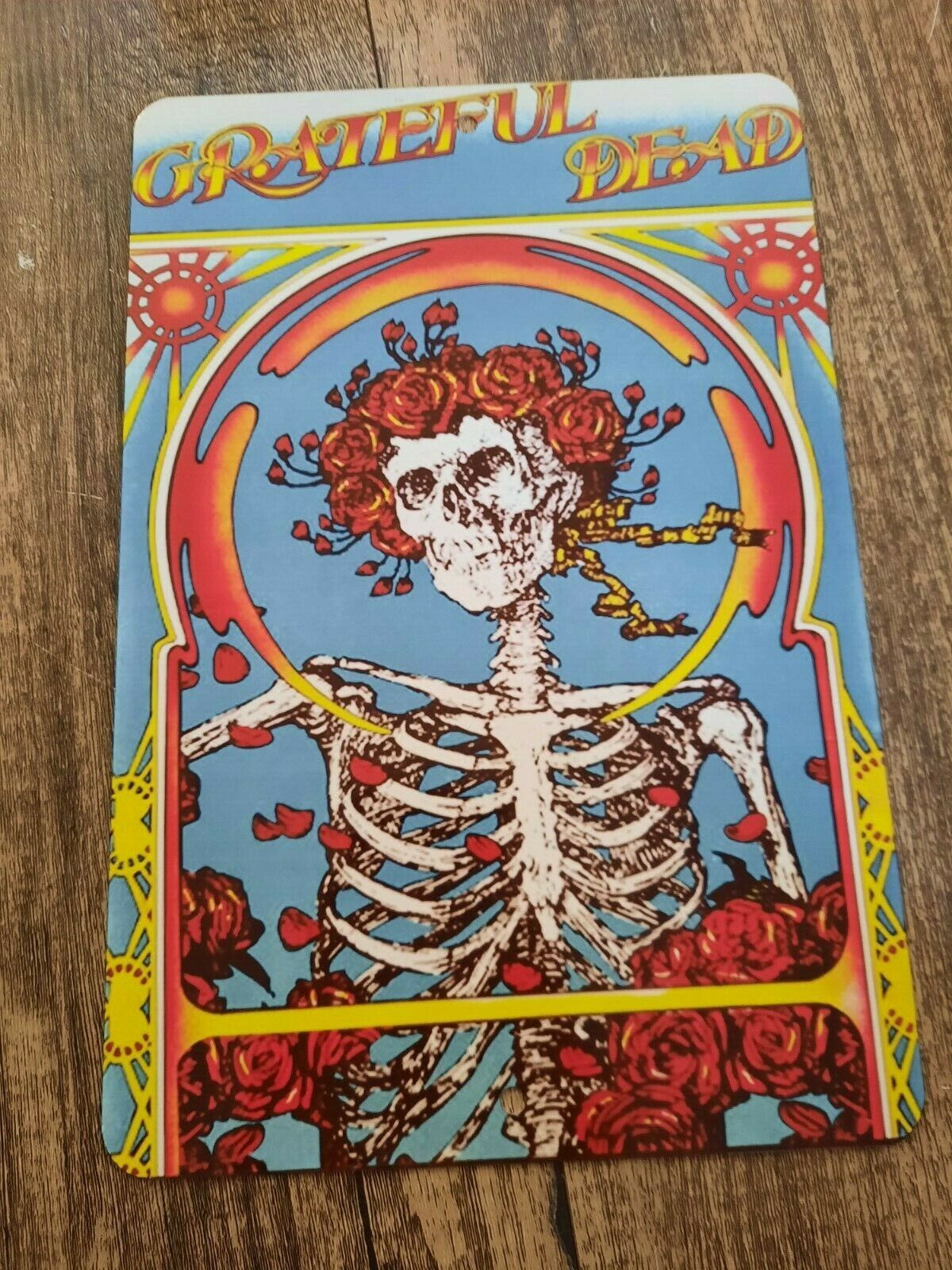 Grateful Dead Skull & Roses 8x12 Metal Wall Sign Music