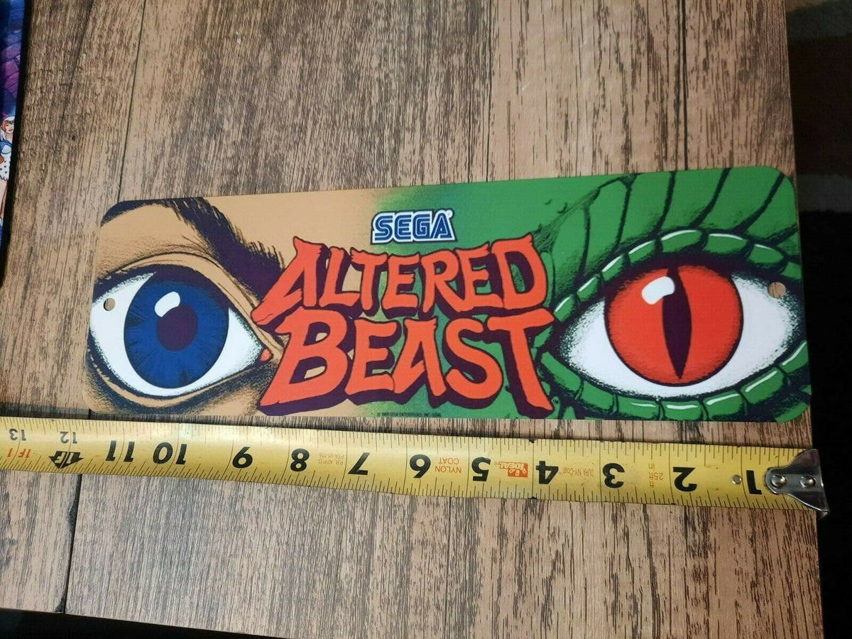 Altered Beast Classic Arcade Marquee Banner 4x12 Inch Metal Wall Sign Sega Retro 1980s
