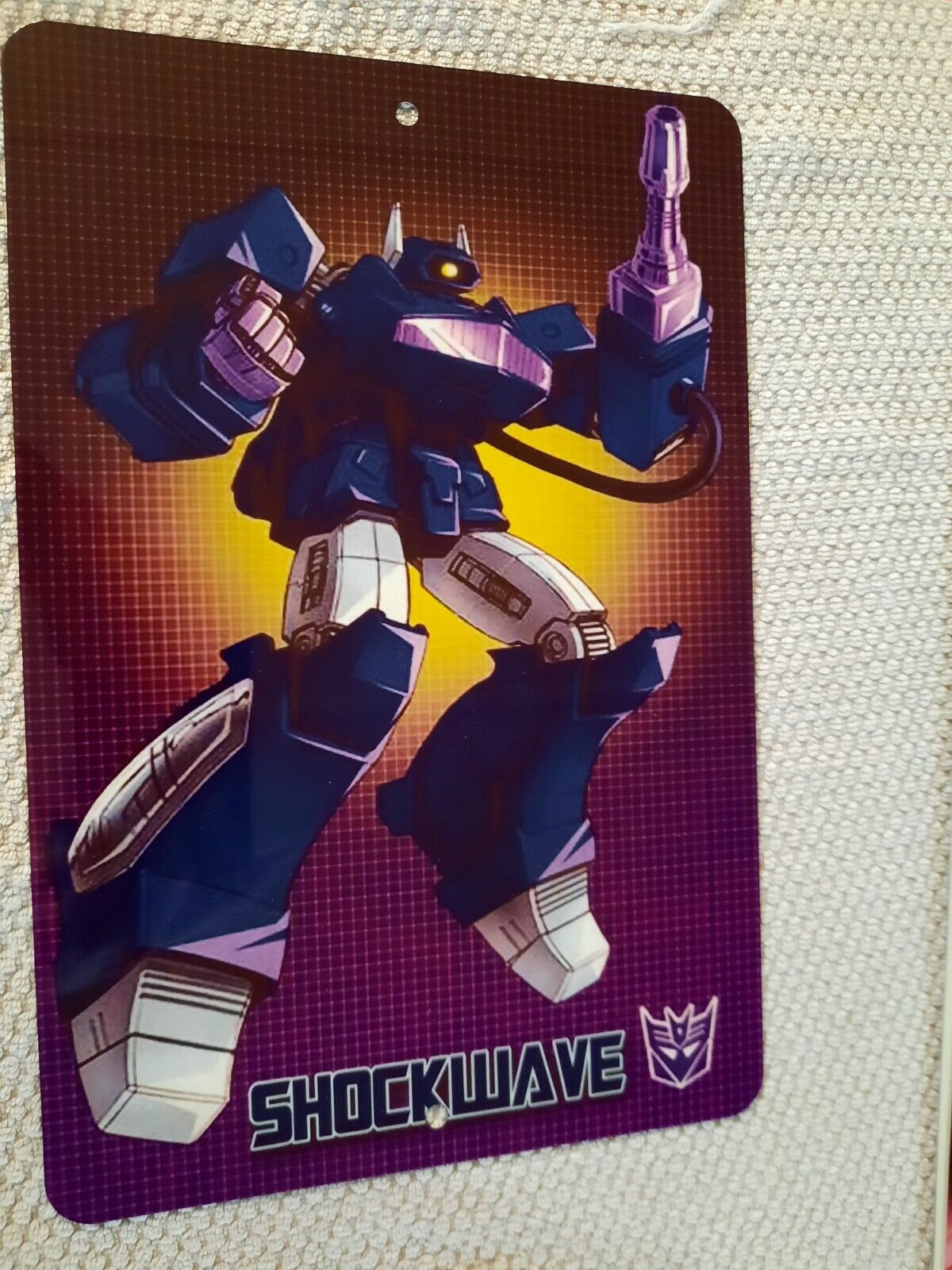 Shockwave Transformers Decepticon 8x12 Metal Wall Sign Retro 80s Cartoon