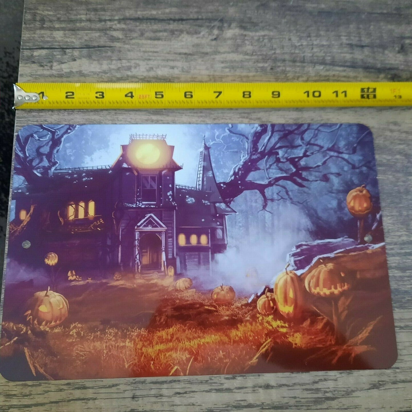 Creepy Haunted House Halloween Holidays 8x12 Metal Wall Sign