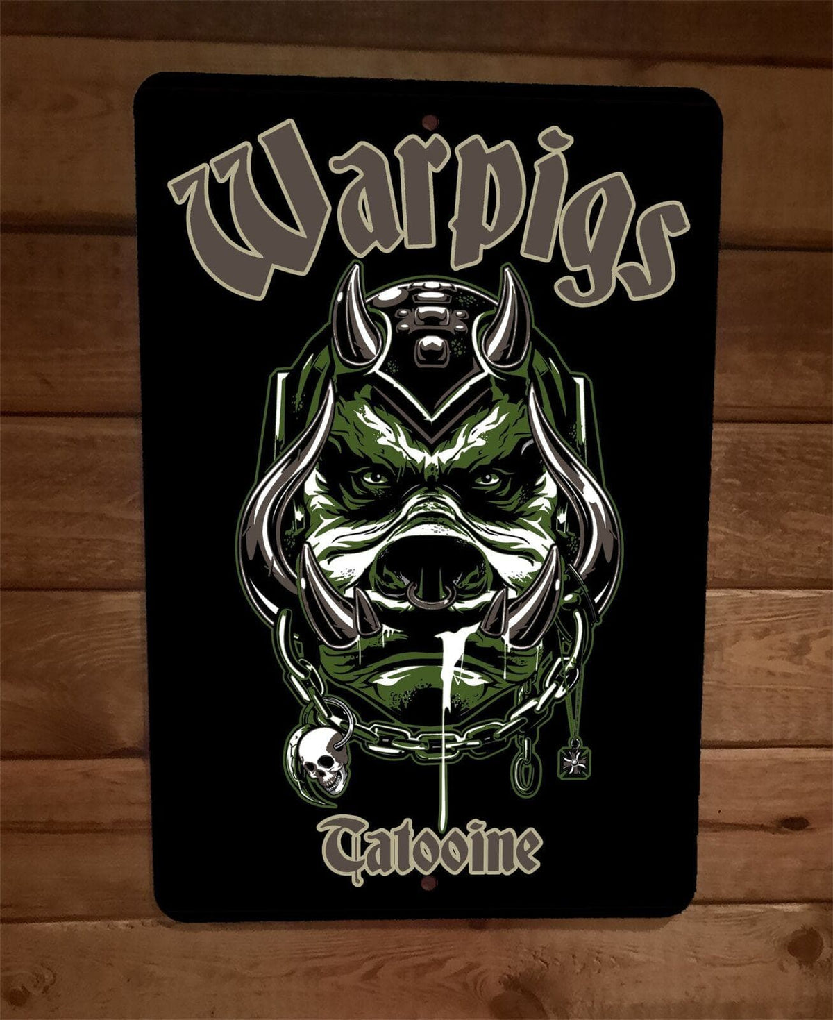 Warpigs Tatooine Parody 8x12 Metal Wall Sign Star Wars Gamorrean Guard