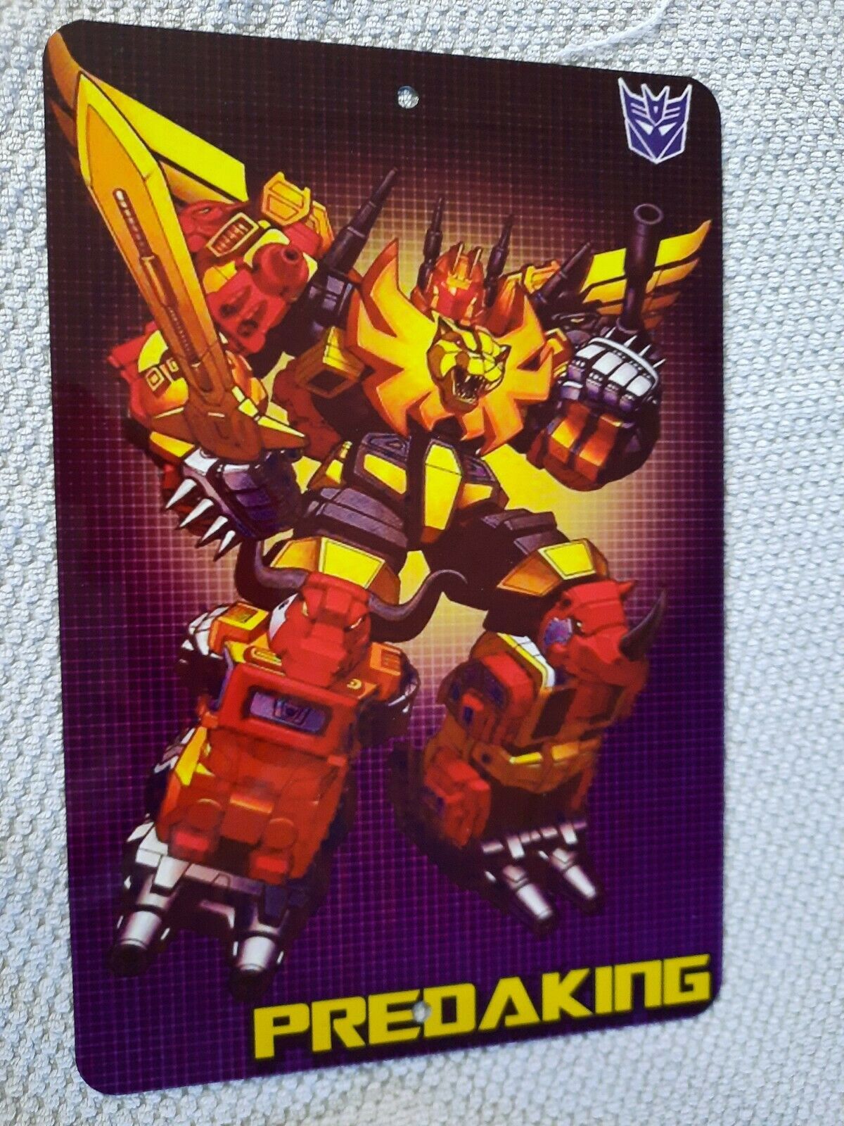 Transformers Predaking Decepticon 8x12 Metal Wall Sign