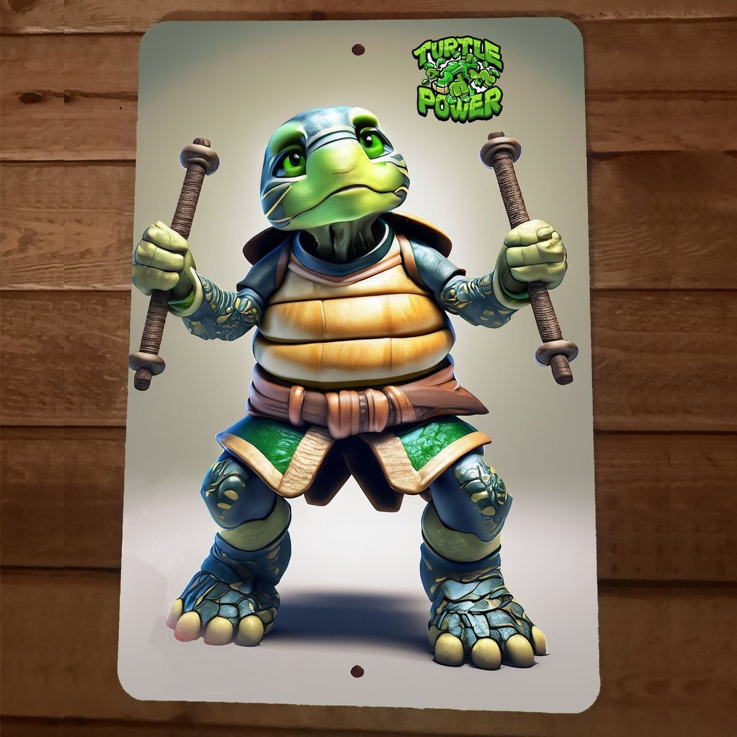 TMNT Turtle Power 8x12 Metal Wall Sign #2