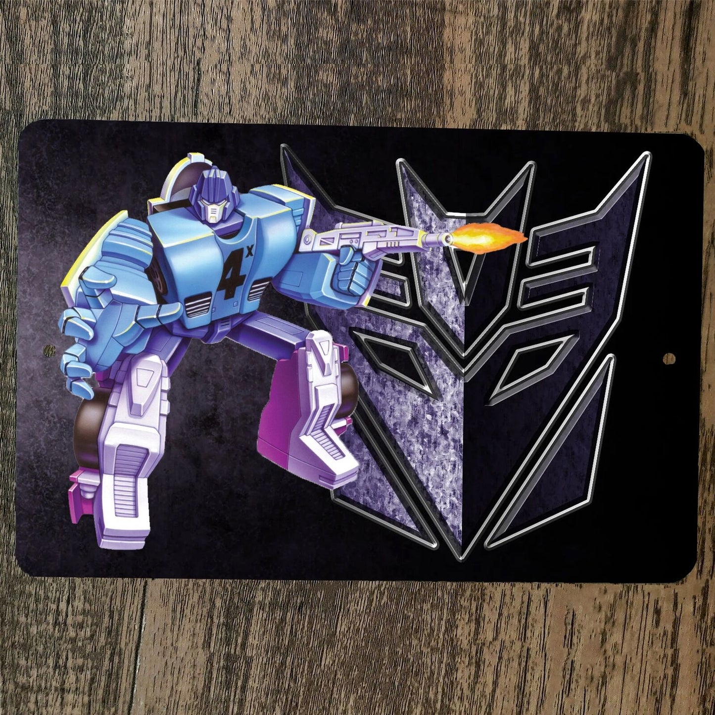 Crash Test 4x Daytonus Decepticon 8x12 Metal Wall Sign Poster Transformers