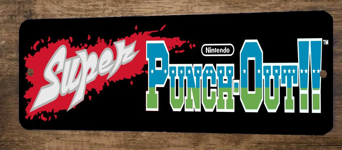 Super Punch Out Arcade 4x12 Metal Wall Video Game Marquee Banner Sign