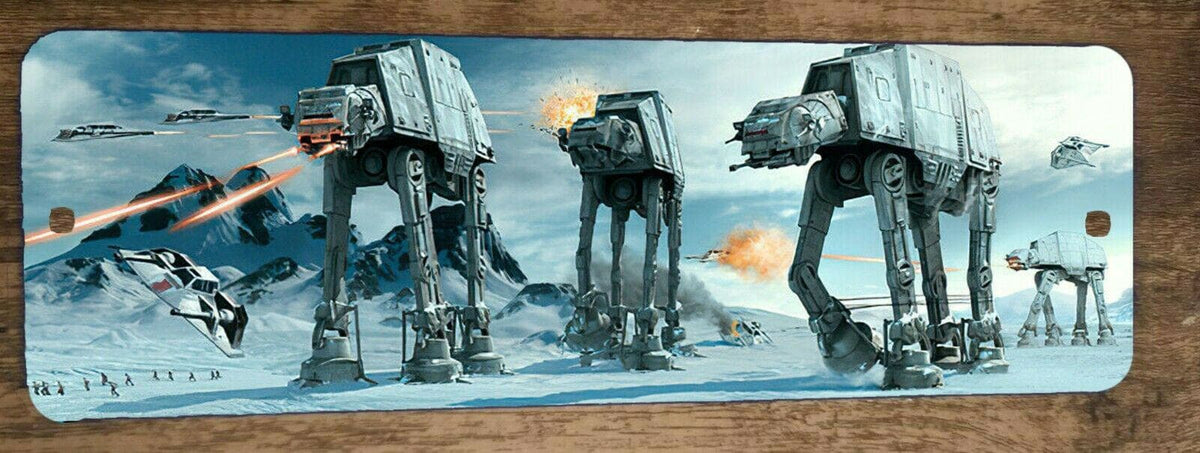 4x12 Star Wars AT AT Walkers Metal Wall Sign ESB Empire Strikes Back