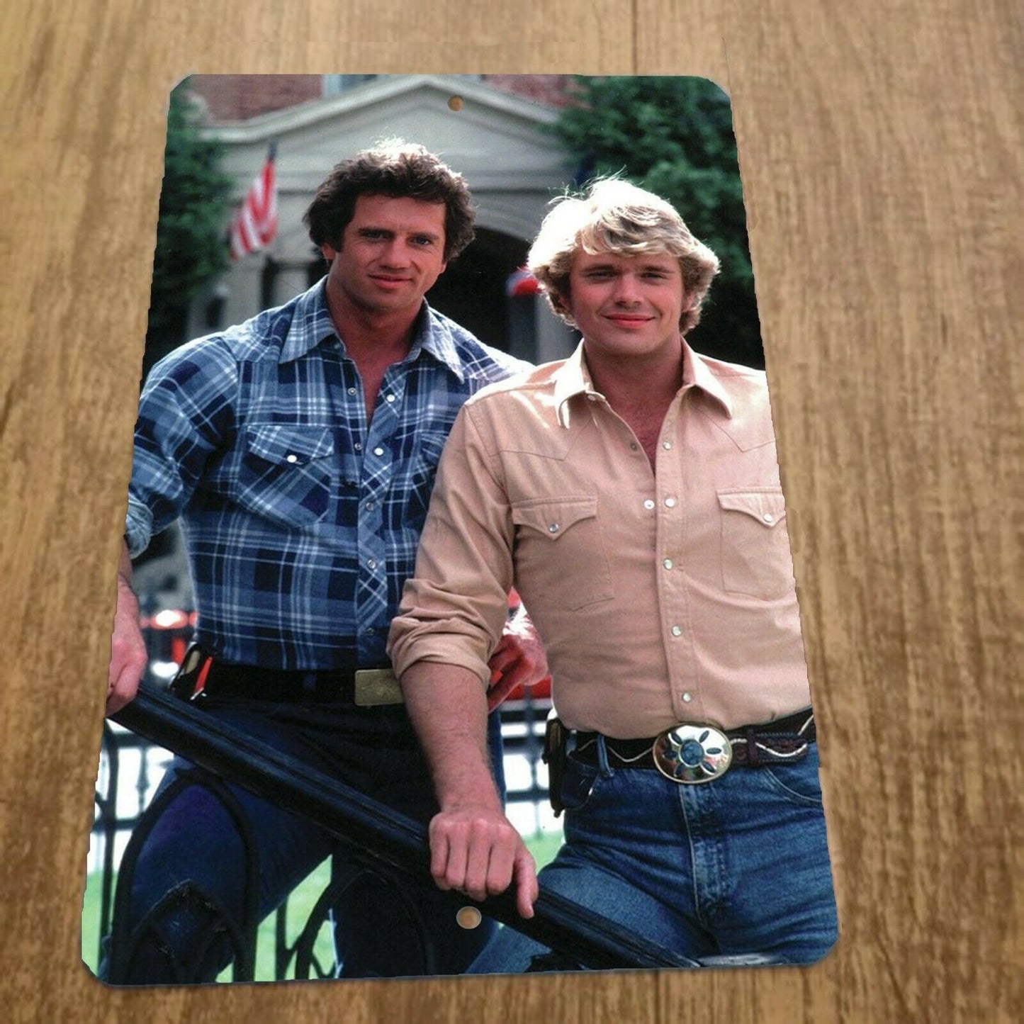 Dukes of Hazzard Luke and Bo the Good Ole Boys 8x12 Metal Wall Sign Western TV Show Movie