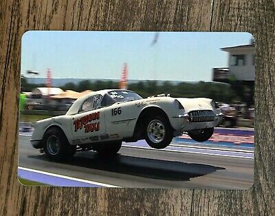 53 Tijuana taxi corvette hot rod gasser classic car 8x12 Metal Wall Car Sign Garage Poster