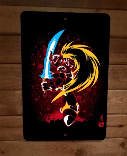 The Megaman Zero Art 8x12 Metal Wall Sign Poster Video Game