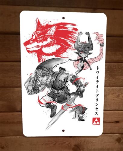 Legend of Twilight Link 8x12 Metal Wall Sign Poster Princess Zelda Video Game