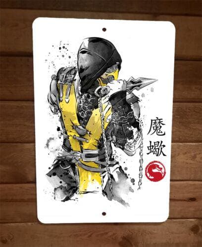 The Mortal Scorpion 8x12 Metal Wall Sign Poster Video Game Kombat Art