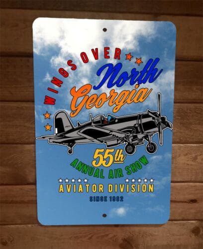 Wings Over North Georgia Air Show Military Air Force 8x12 Inch Metal Wall Sign Poster