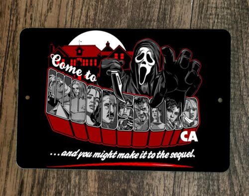 Come To Woodsboro for a Scream 8x12 Metal Wall Sign Poster Horror