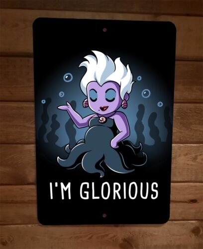 Im Glorious Mermaid Villain 8x12 Metal Wall Sign Poster Little Ursula