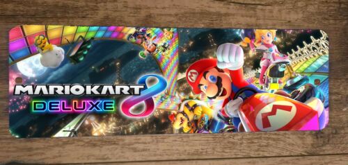 Mario 4x12 Metal Wall Sign Video Game Poster Kart 8