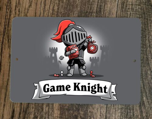 Game Knight Video Gamer 8x12 Metal Wall Sign Poster
