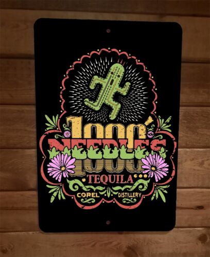 1000 Needles Tequila Final Fantasy Cactuar 8x12 Metal Wall Bar Sign Poster