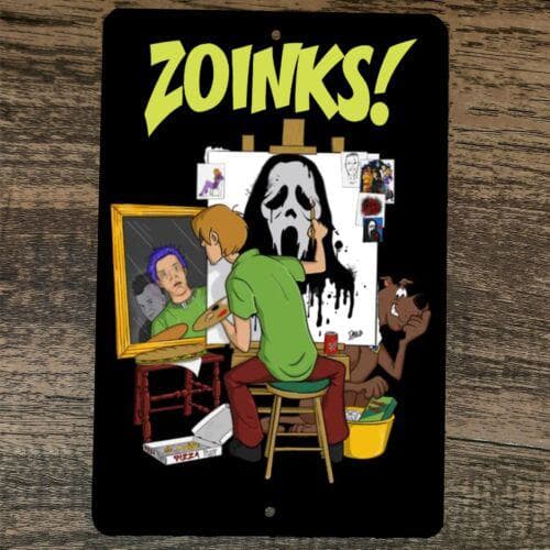 Zoinks Scooby Doo Prank on Shaggy 8x12 Metal Wall Sign