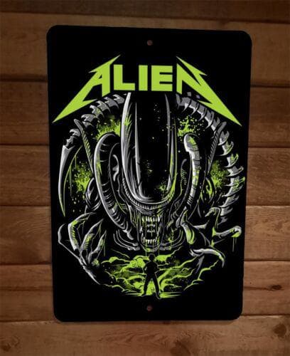 The Alien Metallica Music Parody 8x12 Metal Wall Sign Poster