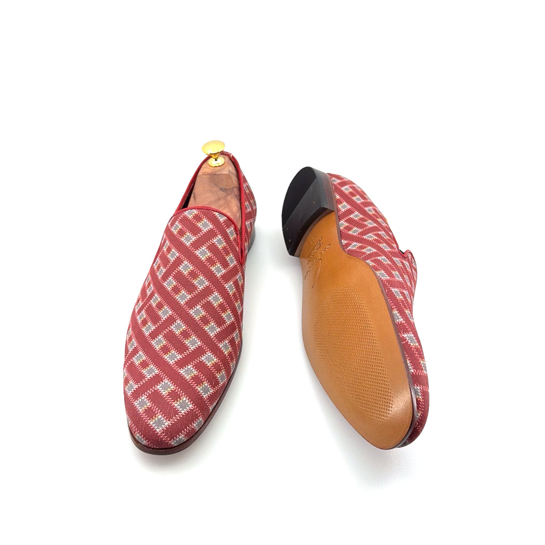 C Collection Printed Leather Loafer - Red