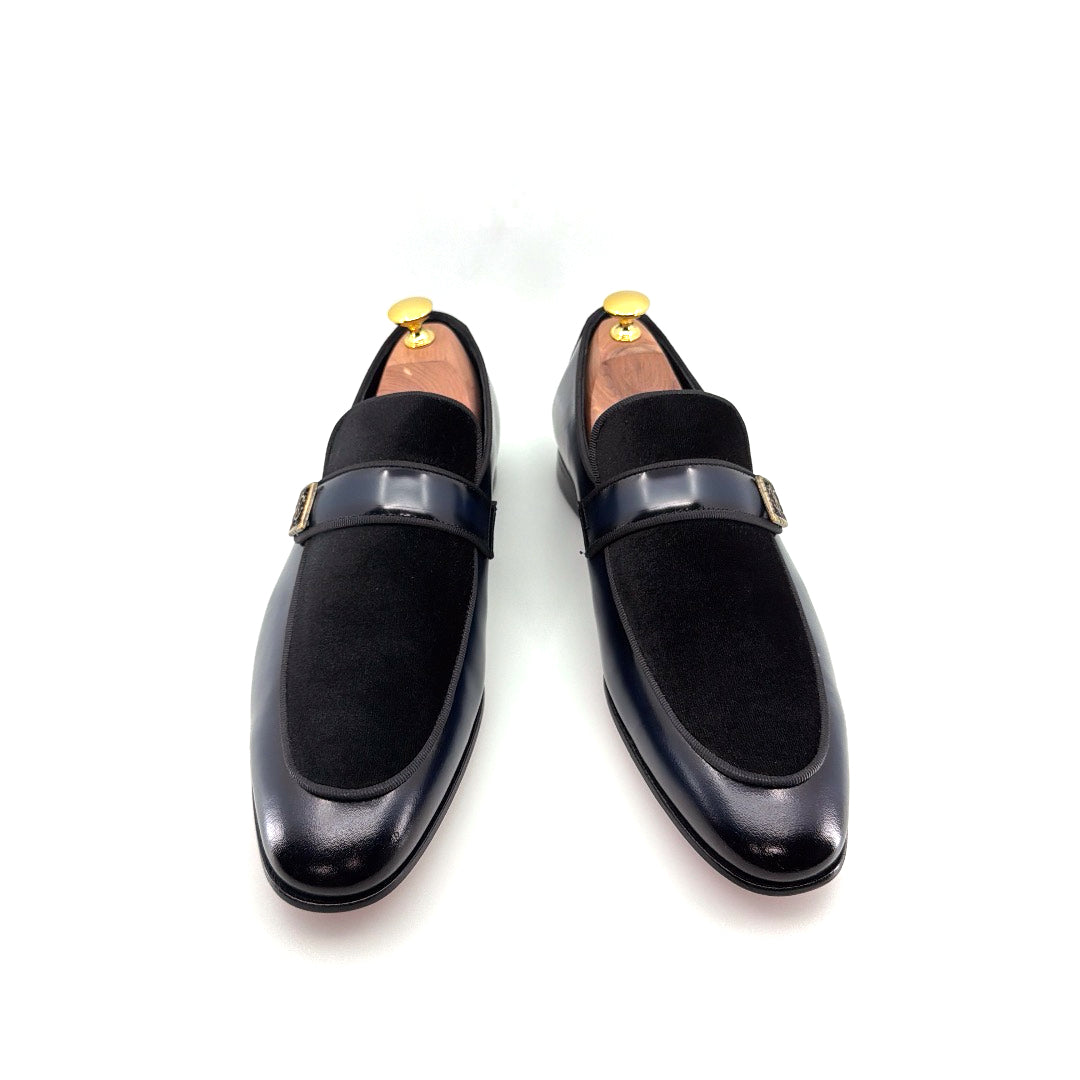 C Collection Leather Loafer - Navy