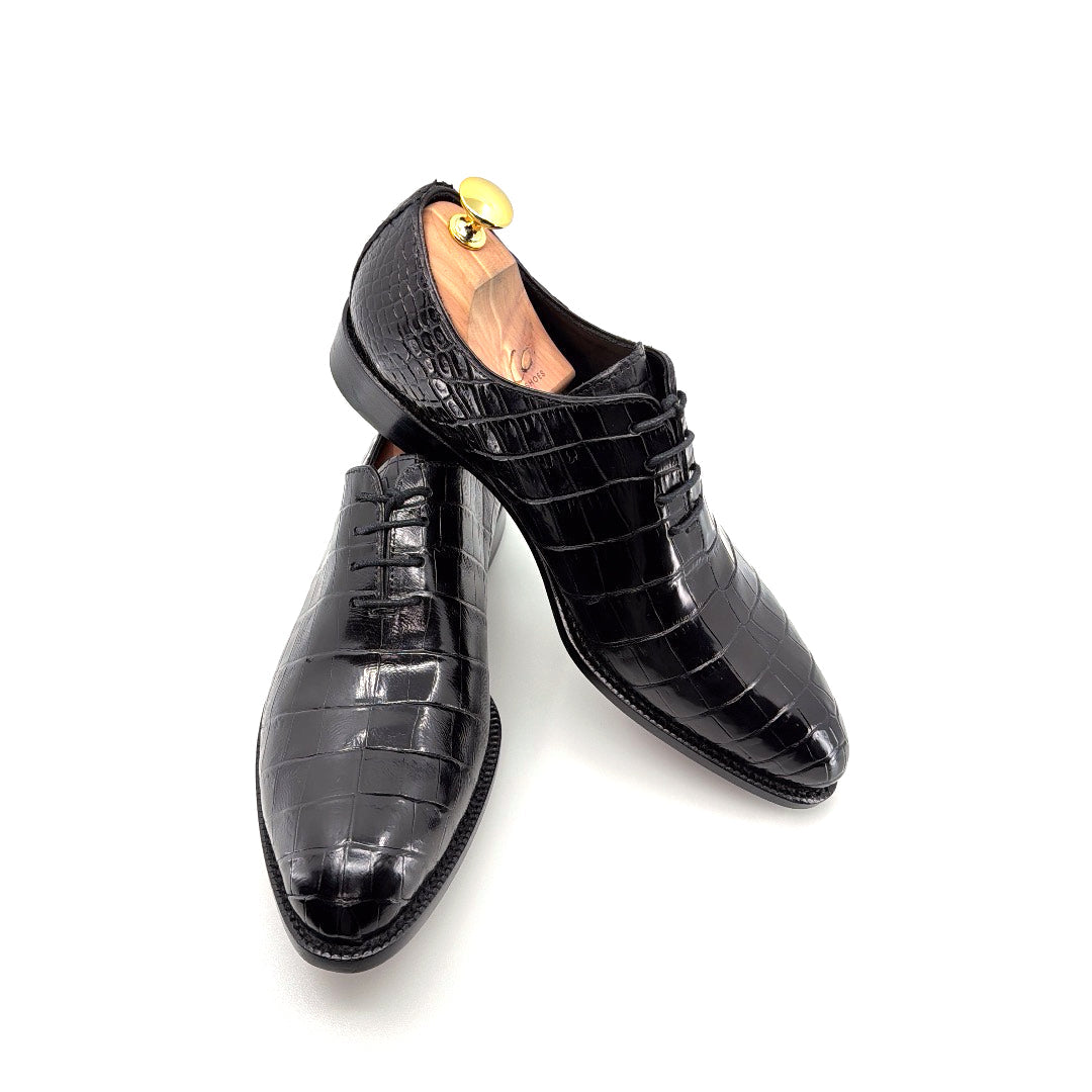 Maurice Georgia Alligator Oxford - Black