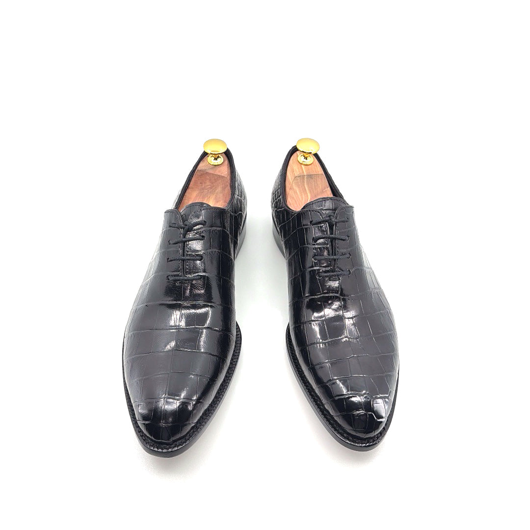 Maurice Georgia Alligator Oxford - Black