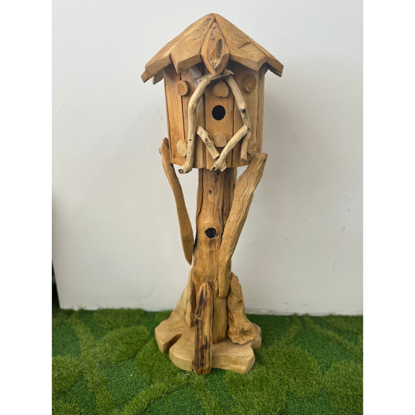 Hand Carved Teak Bird House