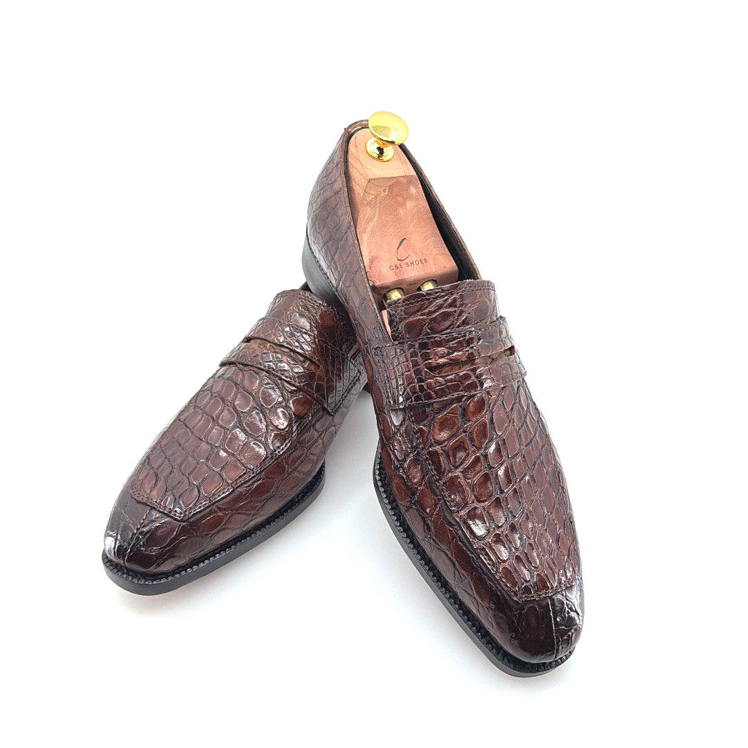 Maurice Custom Made Mirage Alligator Loafer - Brown