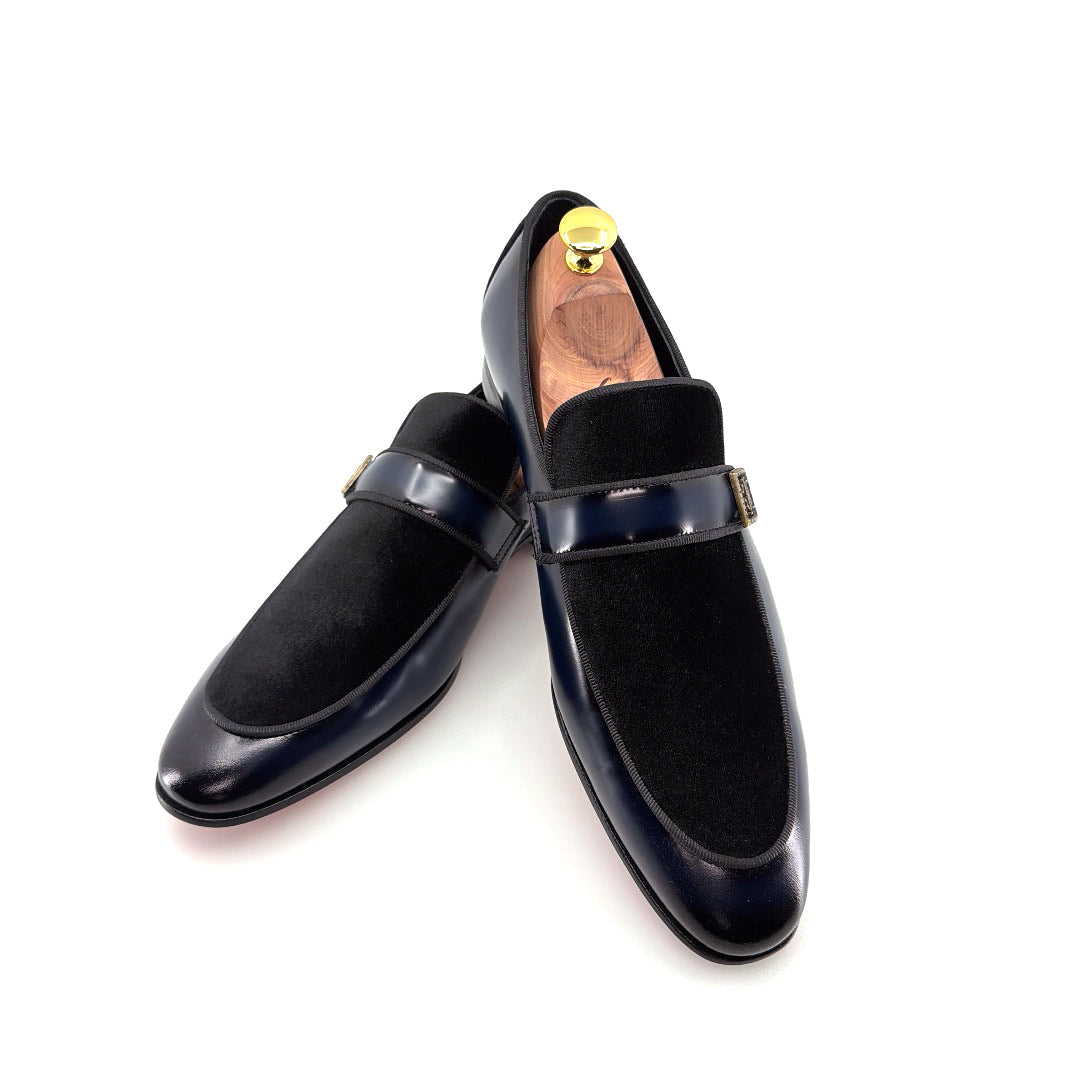 C Collection Leather Loafer - Navy