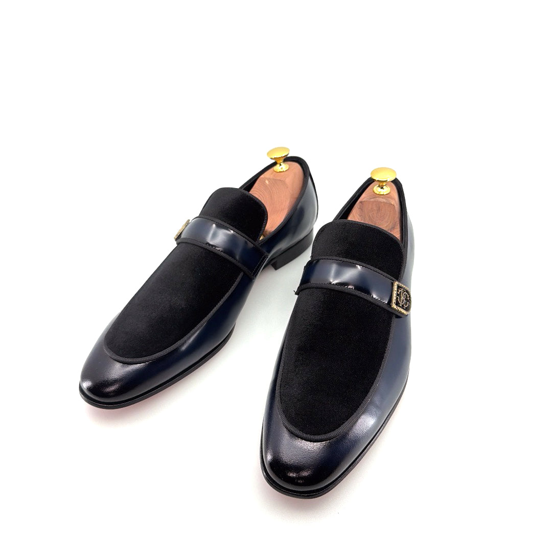 C Collection Leather Loafer - Navy