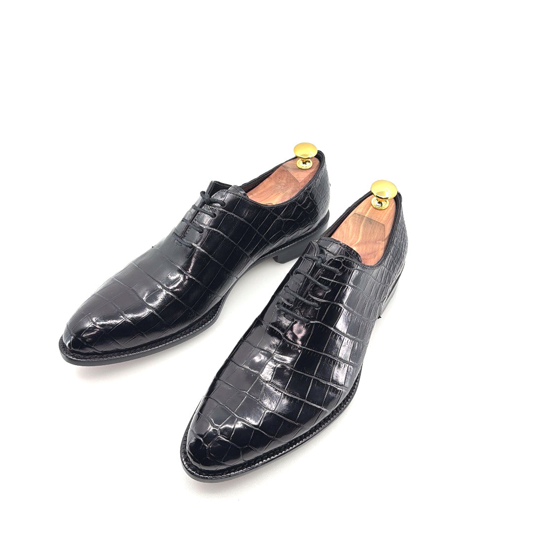 Maurice Georgia Alligator Oxford - Black