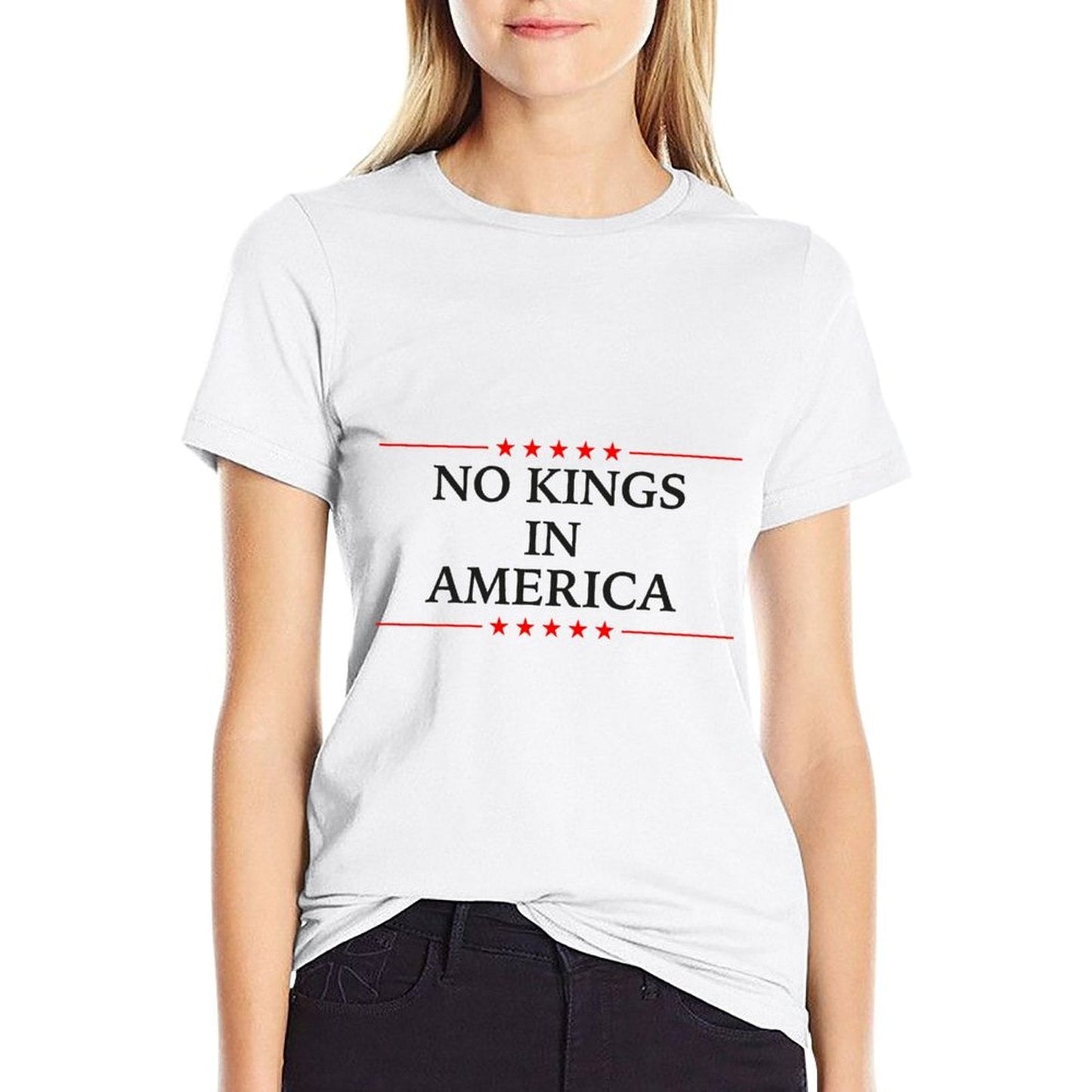 No Kings in America Flag Protest Save Democracy  Vintage-inspired T-Shirt