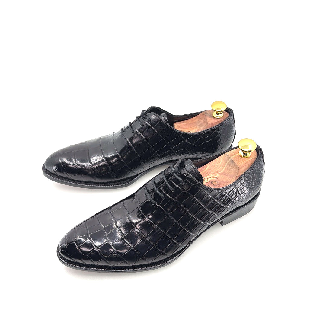 Maurice Georgia Alligator Oxford - Black