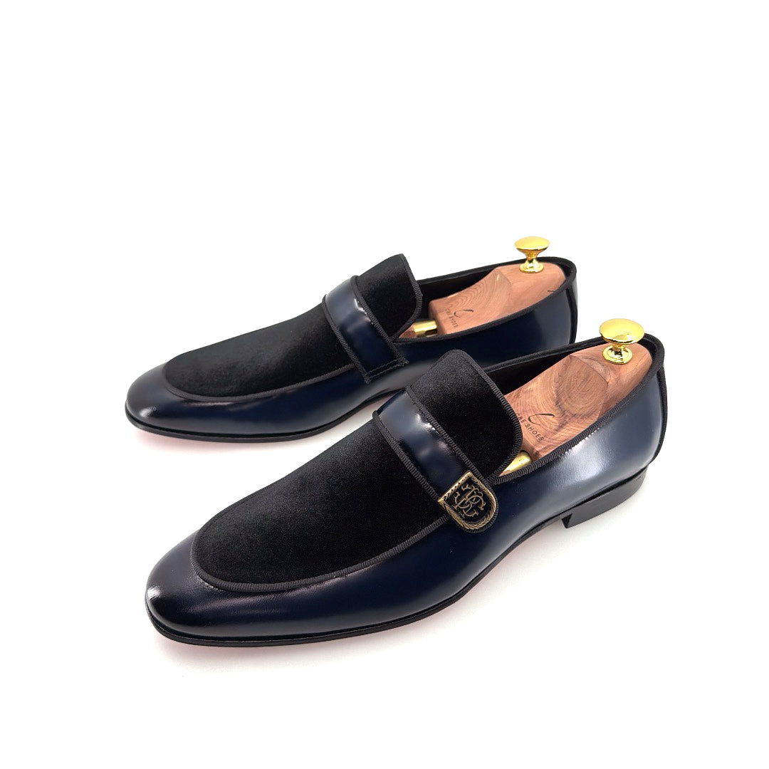 C Collection Leather Loafer - Navy