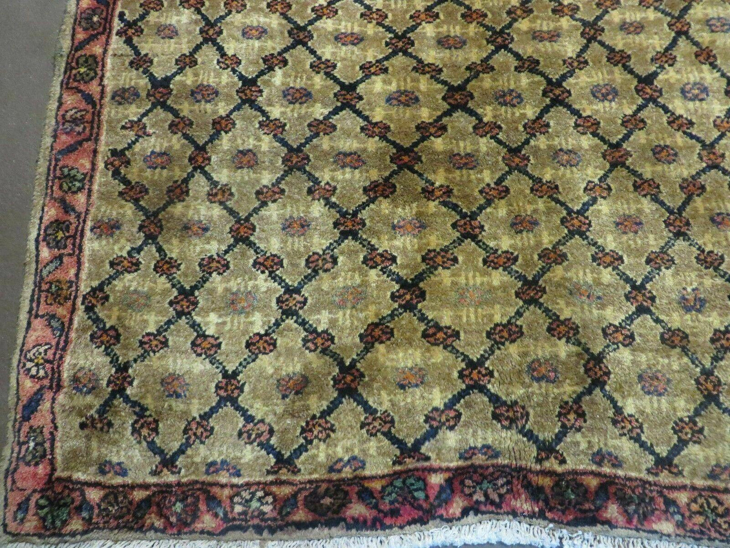 4' X 6' Handmade Indian Allover Wool Rug Camel Hair Color #119
